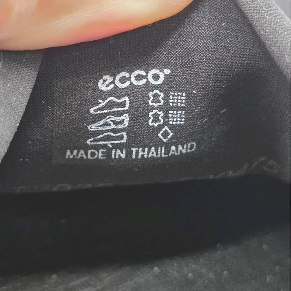 ECCO Rise Shoes Womens 40 Black Gore-Tex Waterproof Slip‎ On Wedge Comfort
